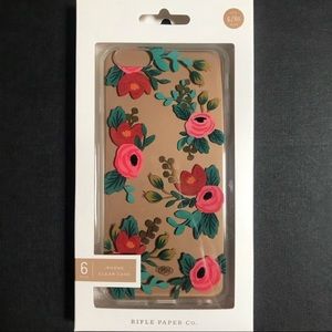 Rifle Paper Co Rosa Print I phone 6 plus case NWT